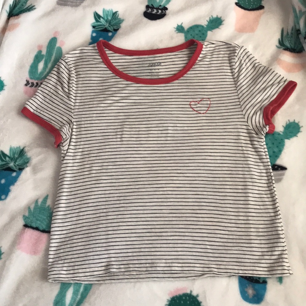 Aerie Striped Crop Top
